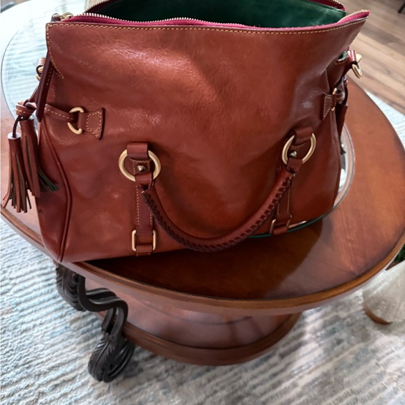 Dooney and Bourke Brown Leather Satchel Gently Used Beautiful Leather - Picture 5 of 8